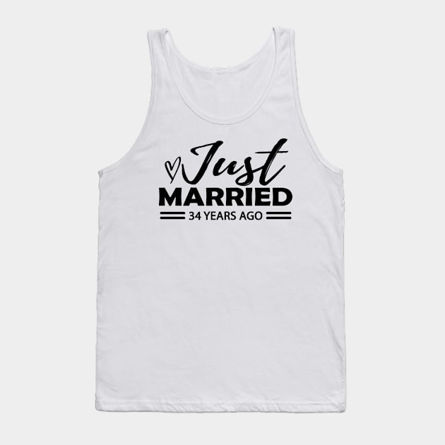 34th Wedding Anniversary - 34 years anniversary Tank Top by KC Happy Shop